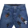 クロスパッチ付き JEAN STRTLG FBRC 【デニムパンツ】【インディゴ】 SIZE:36