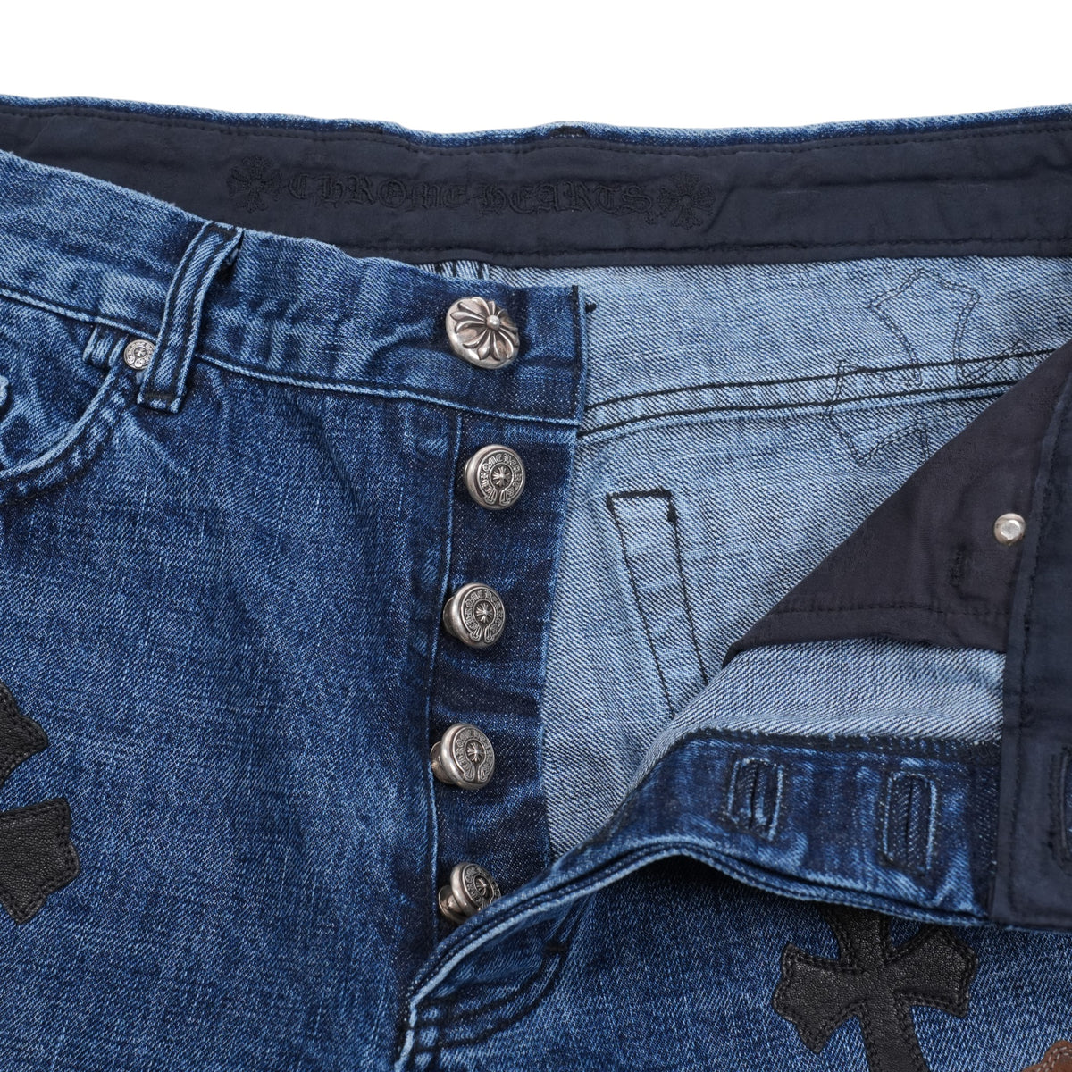 クロスパッチ付き JEAN STRTLG FBRC 【デニムパンツ】【インディゴ】 SIZE:36