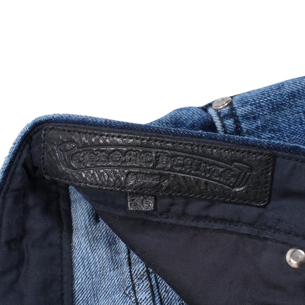 クロスパッチ付き JEAN STRTLG FBRC 【デニムパンツ】【インディゴ】 SIZE:36