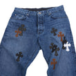 クロスパッチ付き JEAN STRTLG FBRC 【デニムパンツ】【インディゴ】 SIZE:36