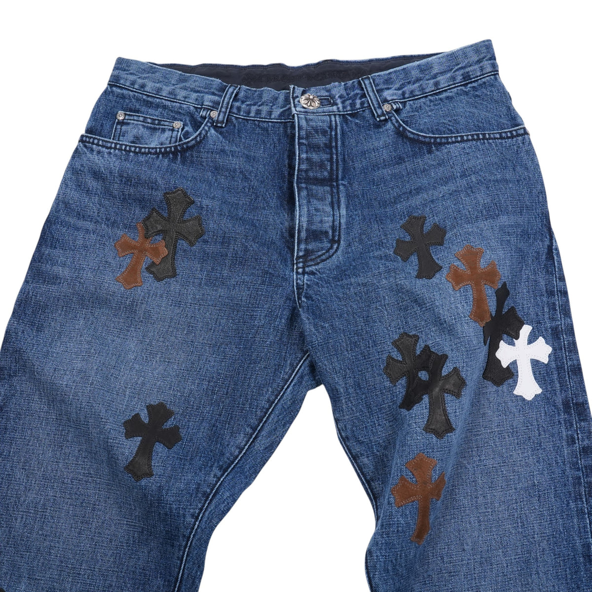 クロスパッチ付き JEAN STRTLG FBRC 【デニムパンツ】【インディゴ】 SIZE:36