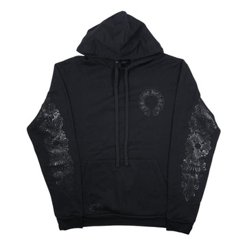 オンライン限定袖フローラルアーチロゴバックプリント 【パーカー】【ブラック】【新品】 SIZE:M