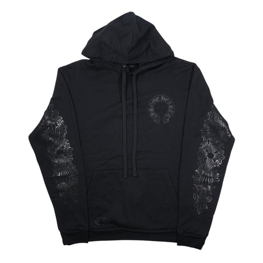 オンライン限定袖フローラルアーチロゴバックプリント 【パーカー】【ブラック】【新品】 SIZE:M