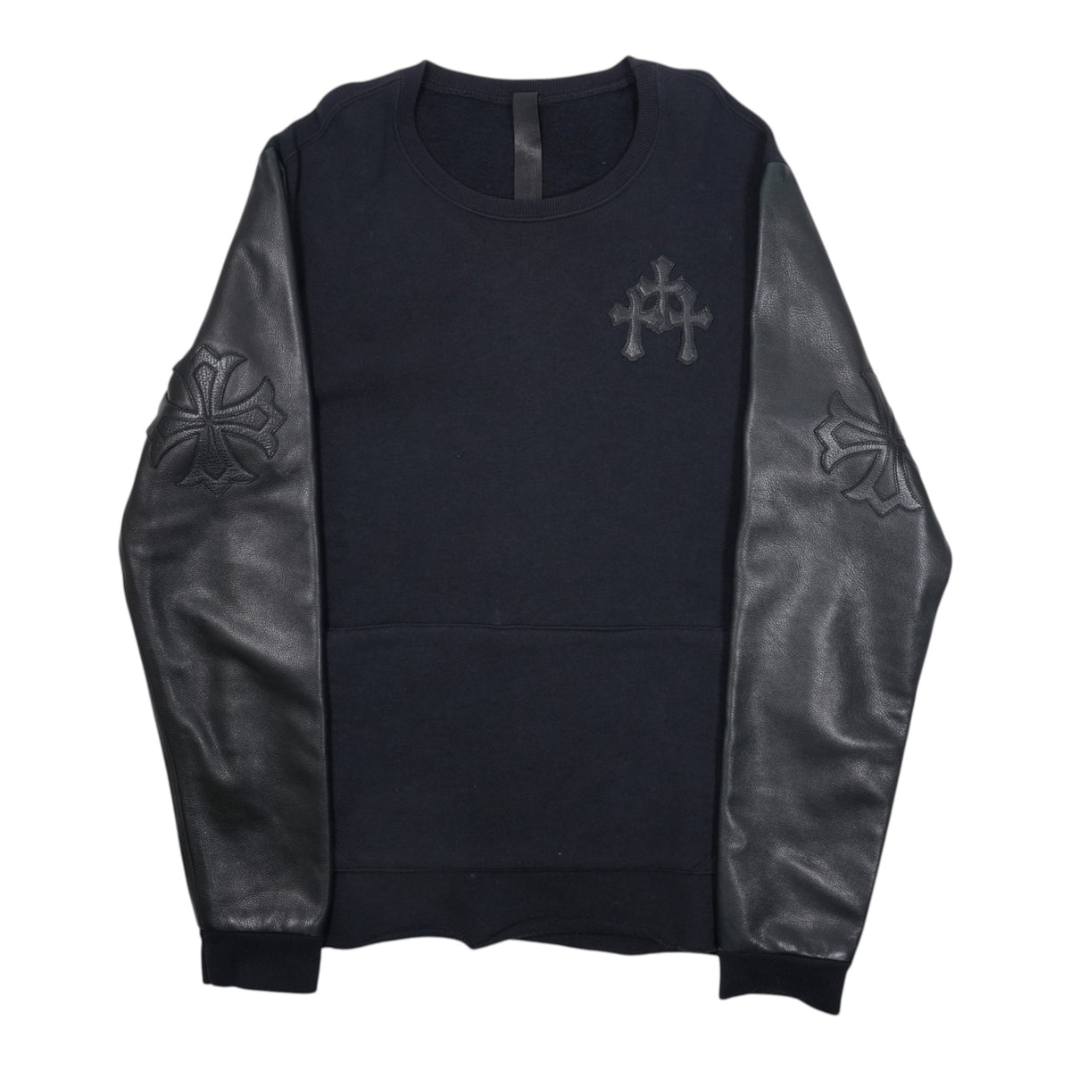 Y NOTレザーパッチ 【スウェット】【ブラック】 SIZE:L