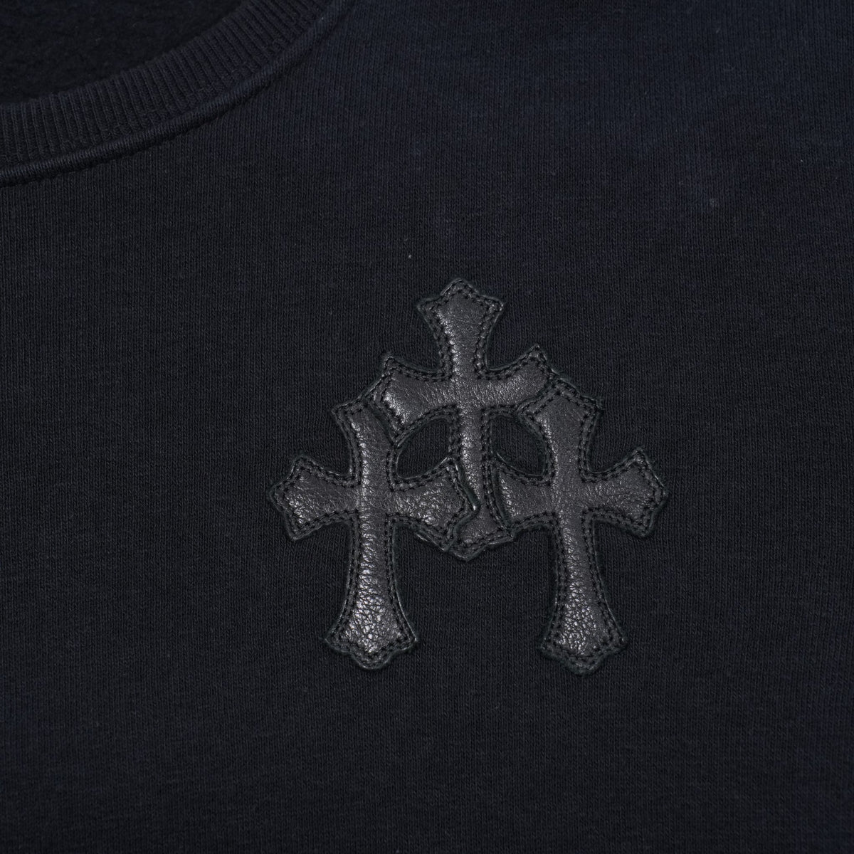 Y NOTレザーパッチ 【スウェット】【ブラック】 SIZE:L