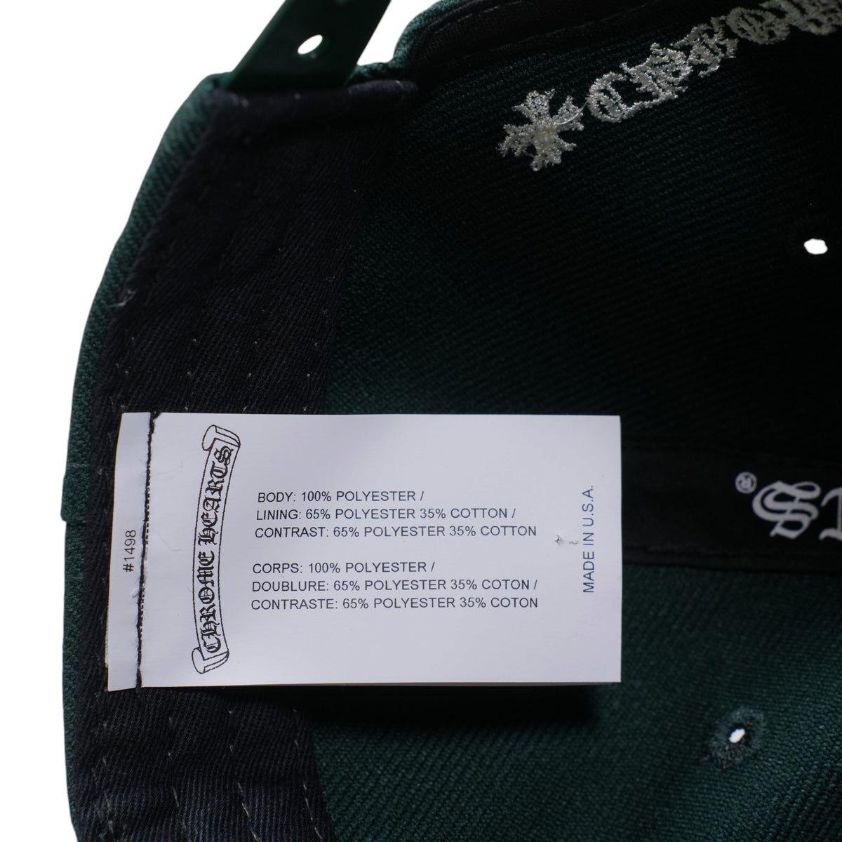CH刺繍 【ベースボールキャップ/BASEBALL CAP】【グリーン】【新品】 SIZE:ONE