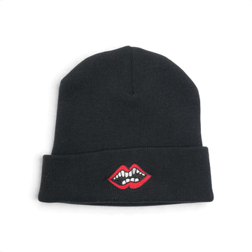 チョンパー刺繍 【ニット帽/ビーニー/WATCH CAP】【ブラック】 SIZE:ONE