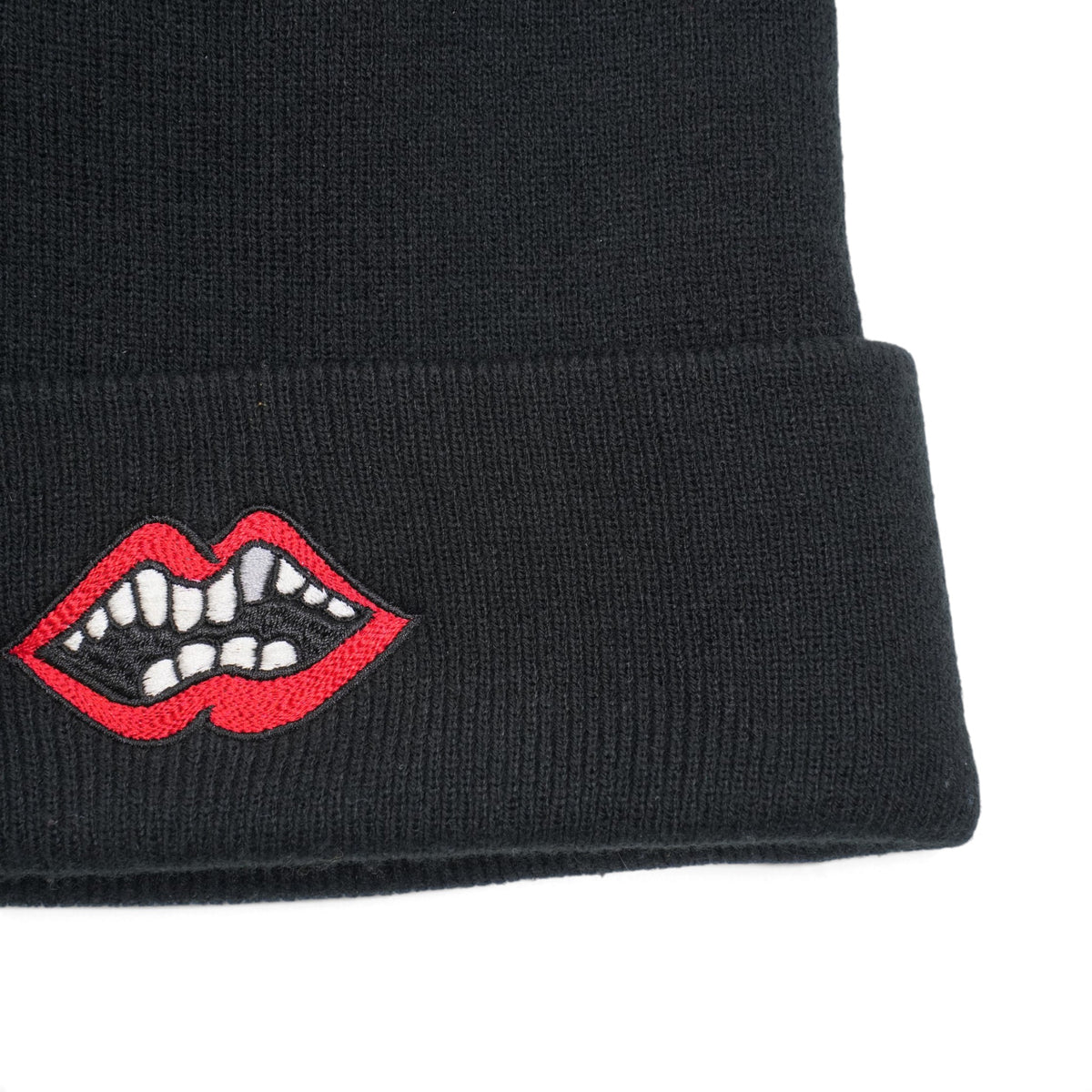チョンパー刺繍 【ニット帽/ビーニー/WATCH CAP】【ブラック】 SIZE:ONE