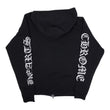 英字刺繍ロゴ 【カシミヤジップパーカー】【ブラック】 SIZE:S