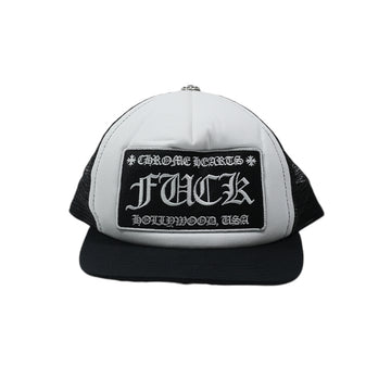 TRUCKER CAP トラッカーキャップ FUCKパッチクロスボール付メッシュキャップ帽子