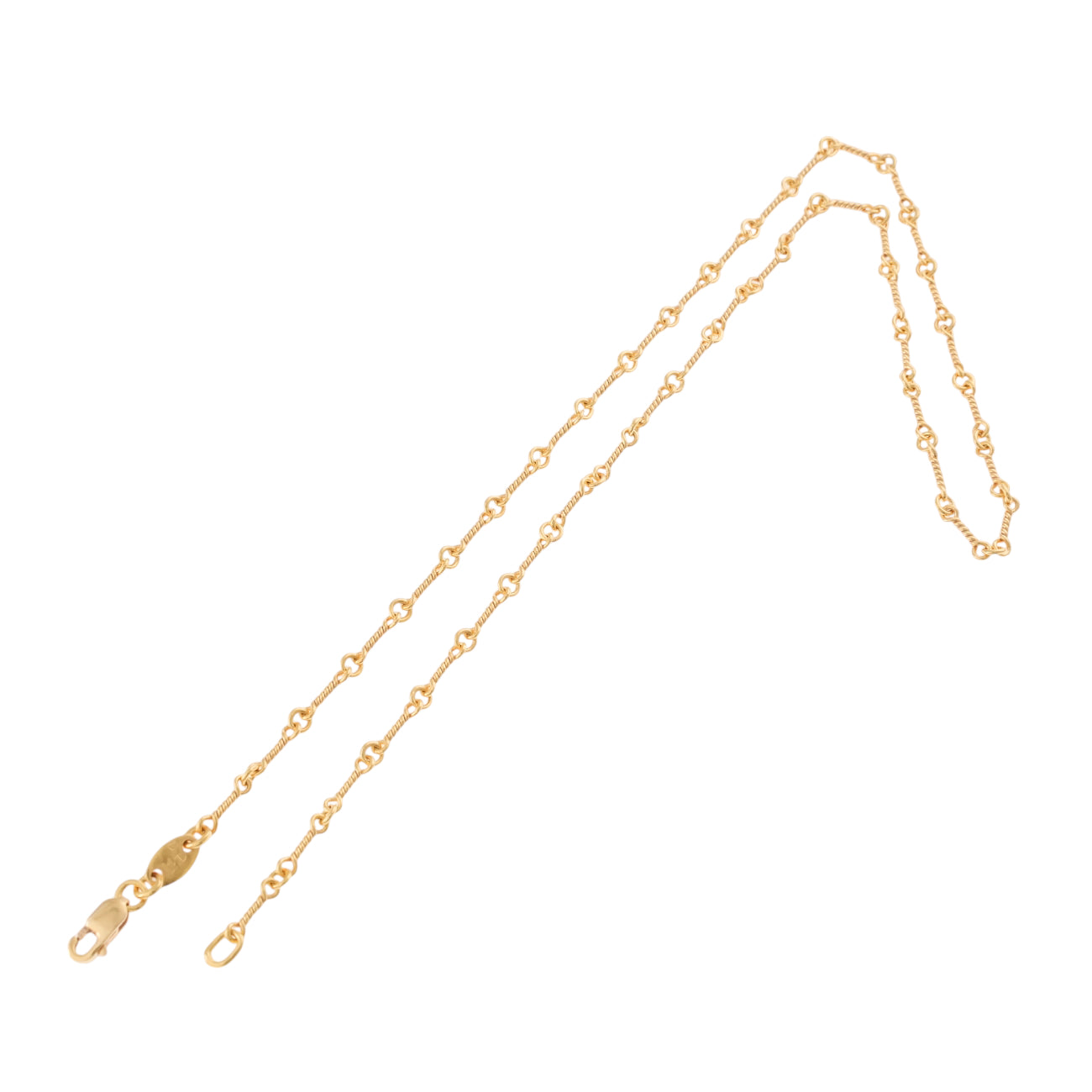 22K ツイストチェーン 16インチ T16 NECK CHAIN 【ゴールドネックレス チェーン】