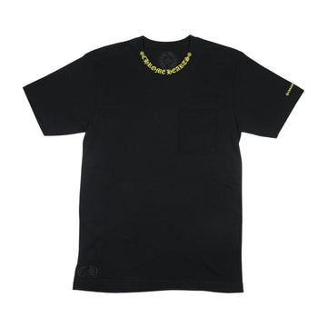 ネックロゴプリント 【Tシャツ】【ブラック×イエロー】 SIZE:M