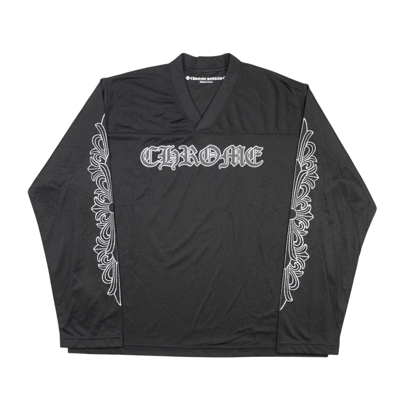 MESH WARM UP JERSEY CHプリント 【カットソー】【ブラック】 SIZE:M