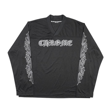 MESH WARM UP JERSEY CHプリント 【カットソー】【ブラック】 SIZE:M