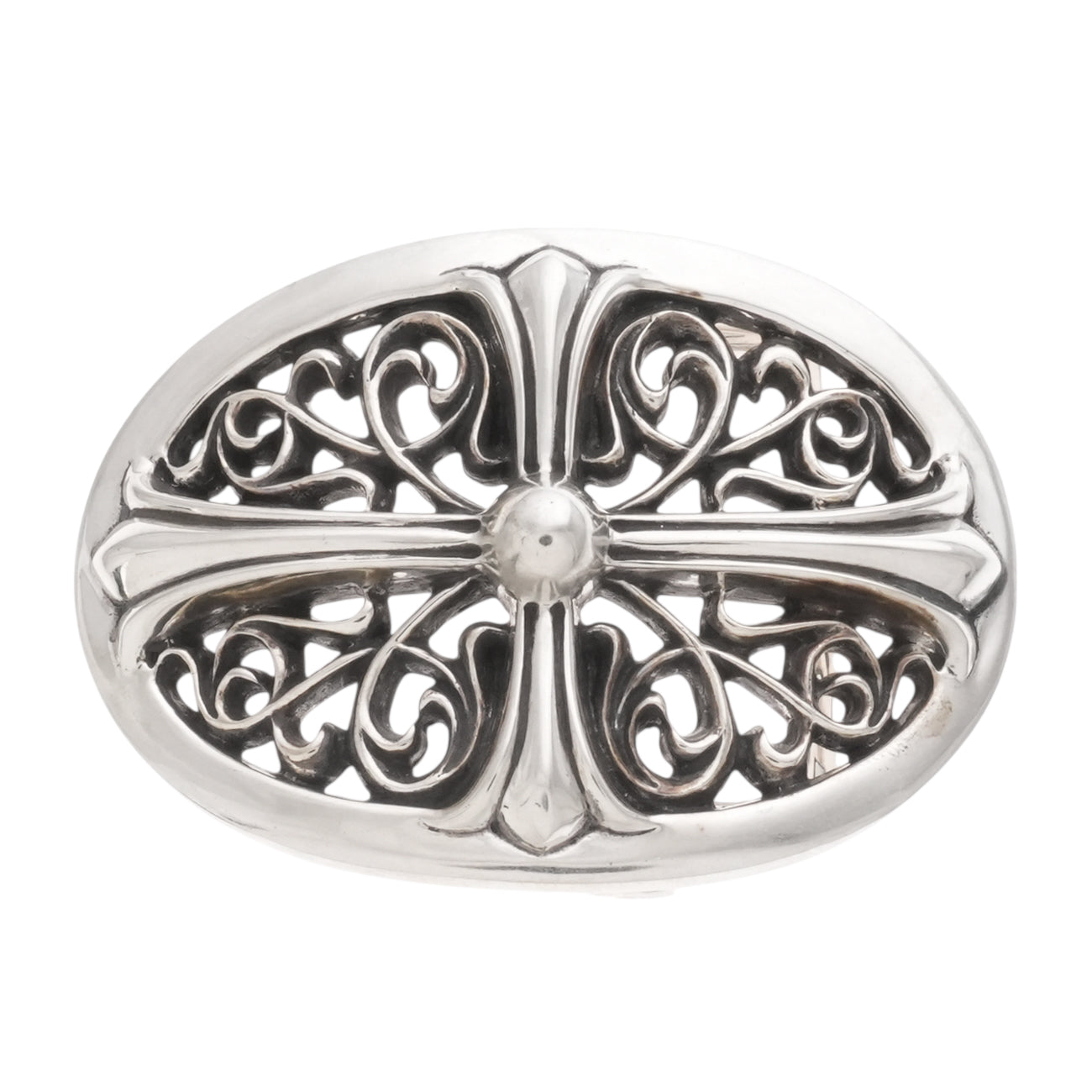 クラシックオーバルクロスバックル BUCKLE CLASSIC OVAL CROSS 1.5 【シルバーバックル ベルト】