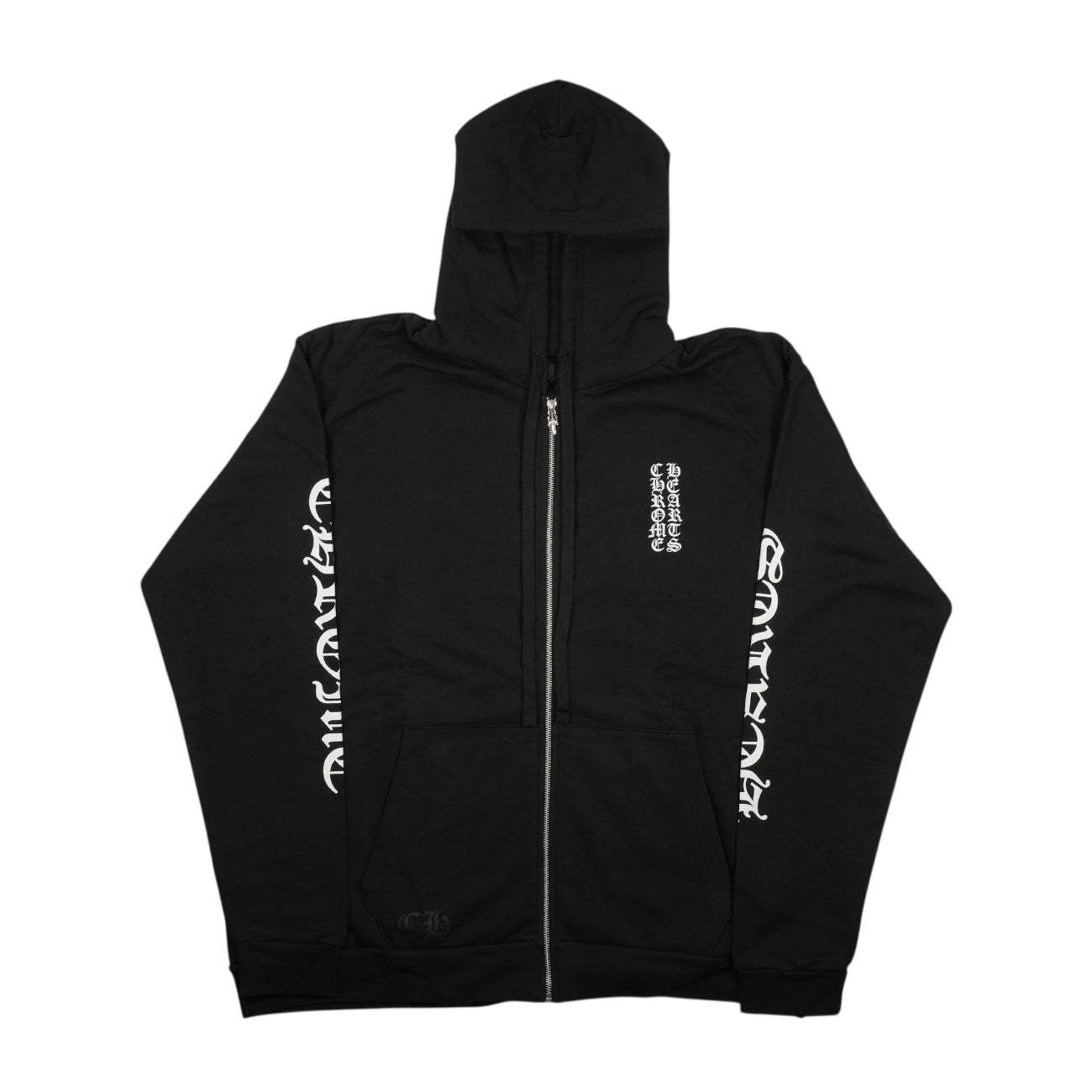 袖ロゴプリント 【ジップパーカー】【ブラック】 SIZE:2XL