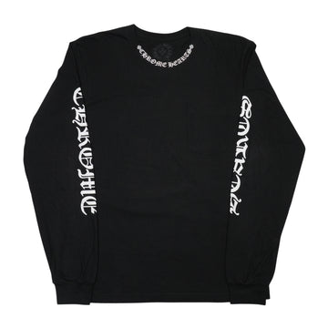 ネックロゴ袖プリント 【カットソー】【ブラック】 SIZE:L