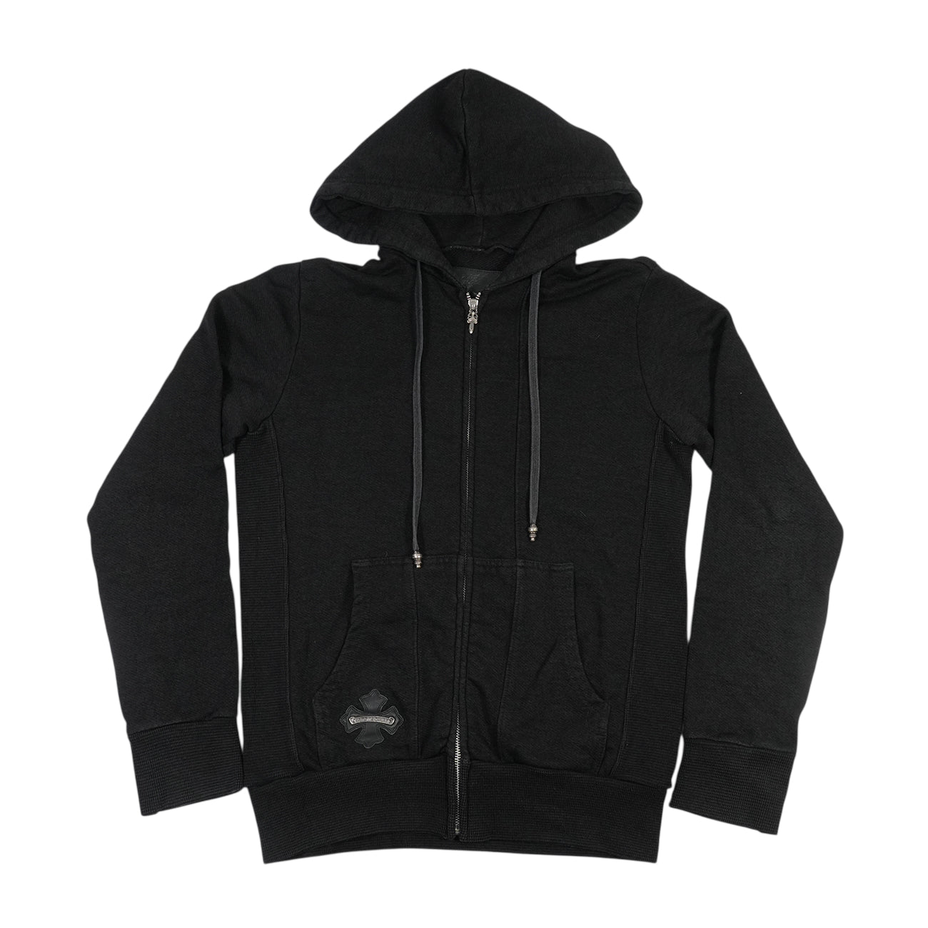 CHプラスレザーパッチ 【ジップパーカー】【ブラック】 SIZE:S