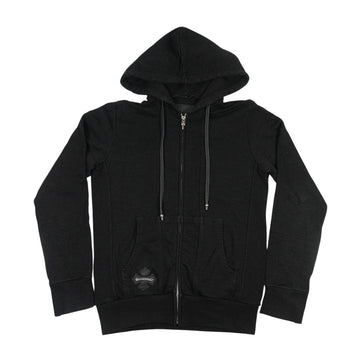 CHプラスレザーパッチ 【ジップパーカー】【ブラック】 SIZE:S