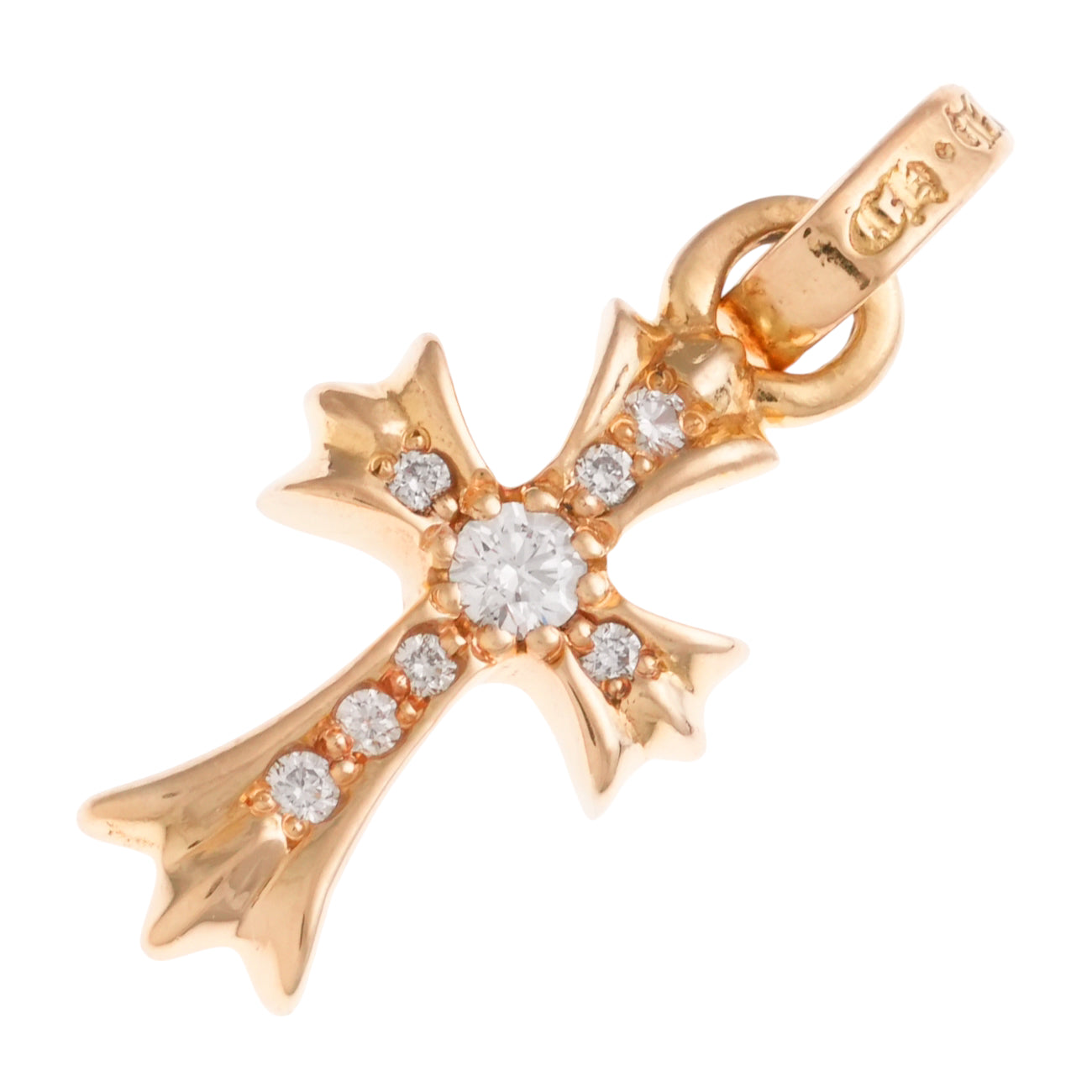 22K ベイビーファット PAVE DIA CRS BBYFAT 【ゴールドネックレストップ チャーム パヴェ ダイヤモンド】