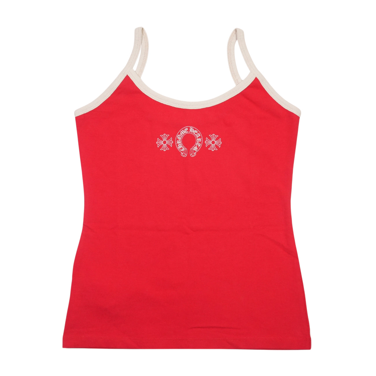 新品ホースシュープリント 【キャミソール】【レッド】 SIZE:M