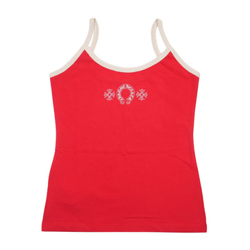 新品ホースシュープリント 【キャミソール】【レッド】 SIZE:M