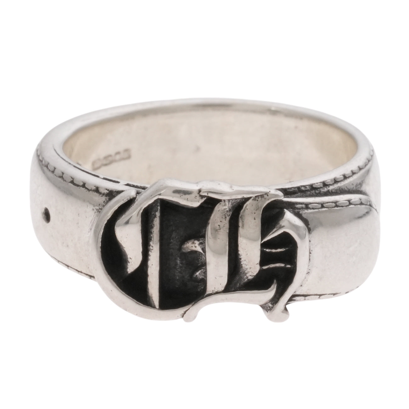 CHバックル ベルトモチーフ CH BUCKLE BELT 9.5号 【シルバーリング】