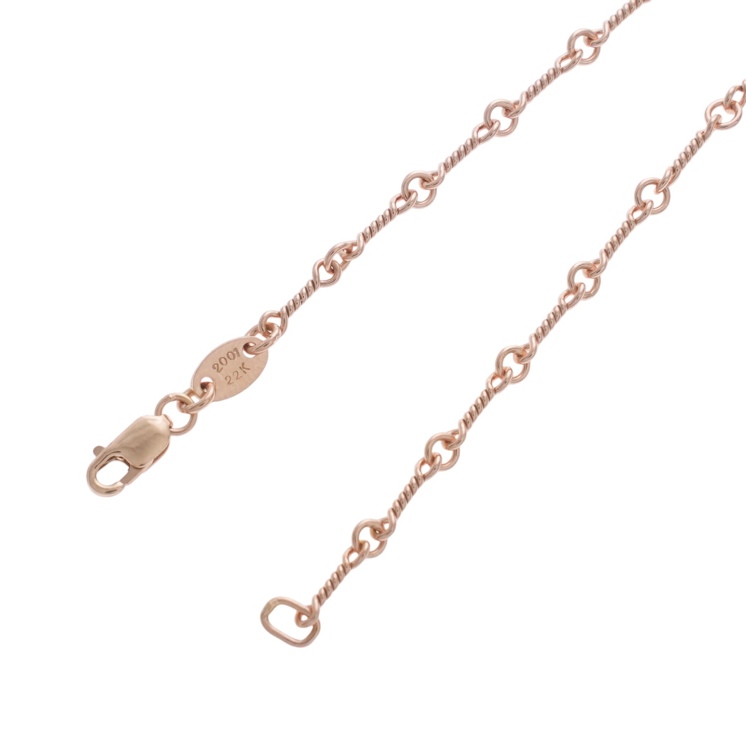 ツイストチェーン　22k クロムハーツネックレスツイストチェーンゴールド22K24インチ