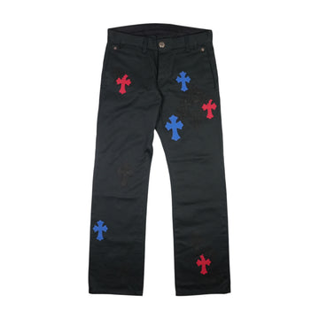 クロスパッチ付きチノパンツ CROSS PATCH CHINO 【コットンチノパンツ】【ネイビー×ブルー×レッド×ブラック】SIZE:31