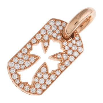 22K タイニーカットアウトクロス ドッグタグ PAVE DIA TINY CO CROSS DOG TAG 【ゴールドネックレストップ チャーム パヴェ ダイヤモンド】