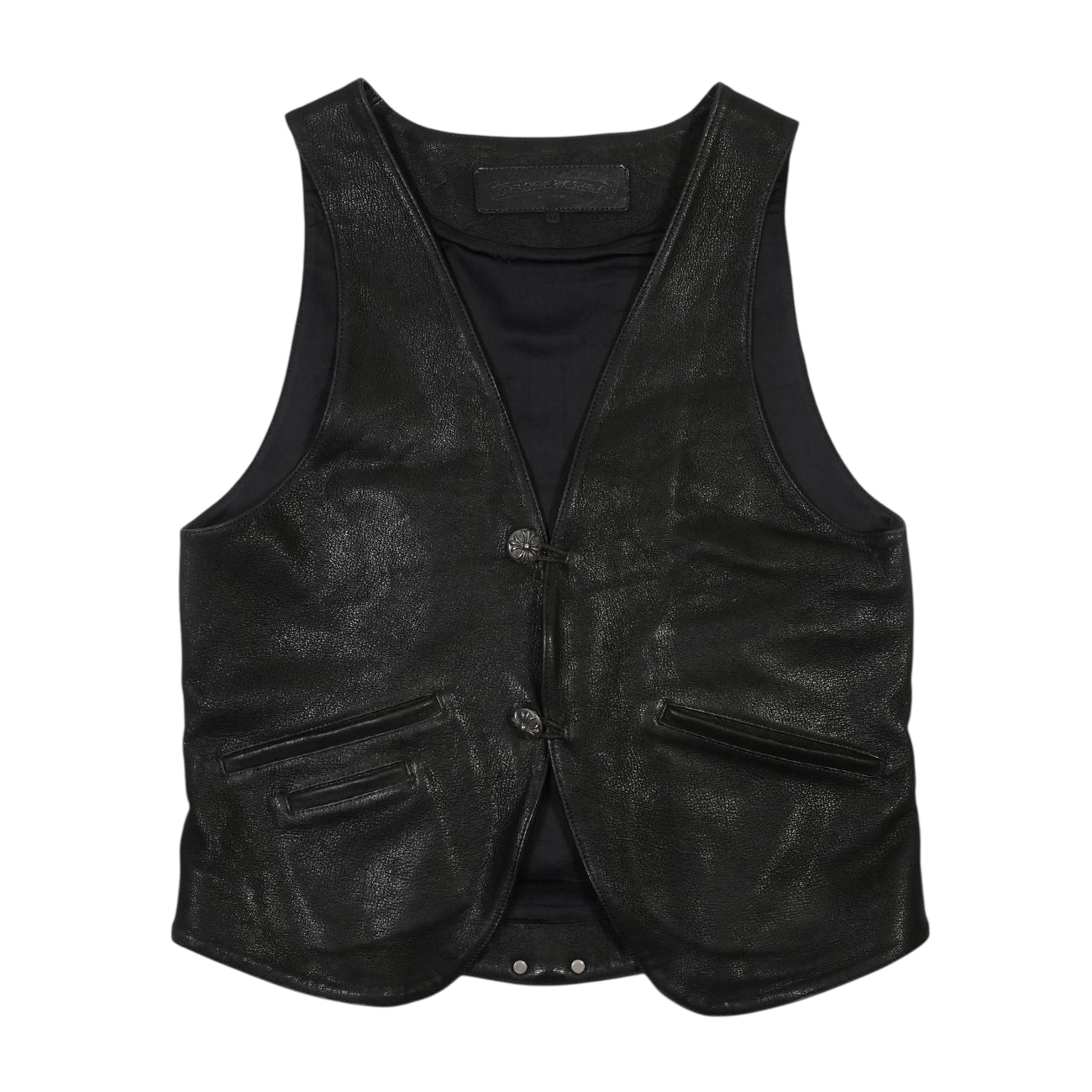 2クロスボールボタン 2B CLASSIC 【レザーベスト】【ブラック】 SIZE:M