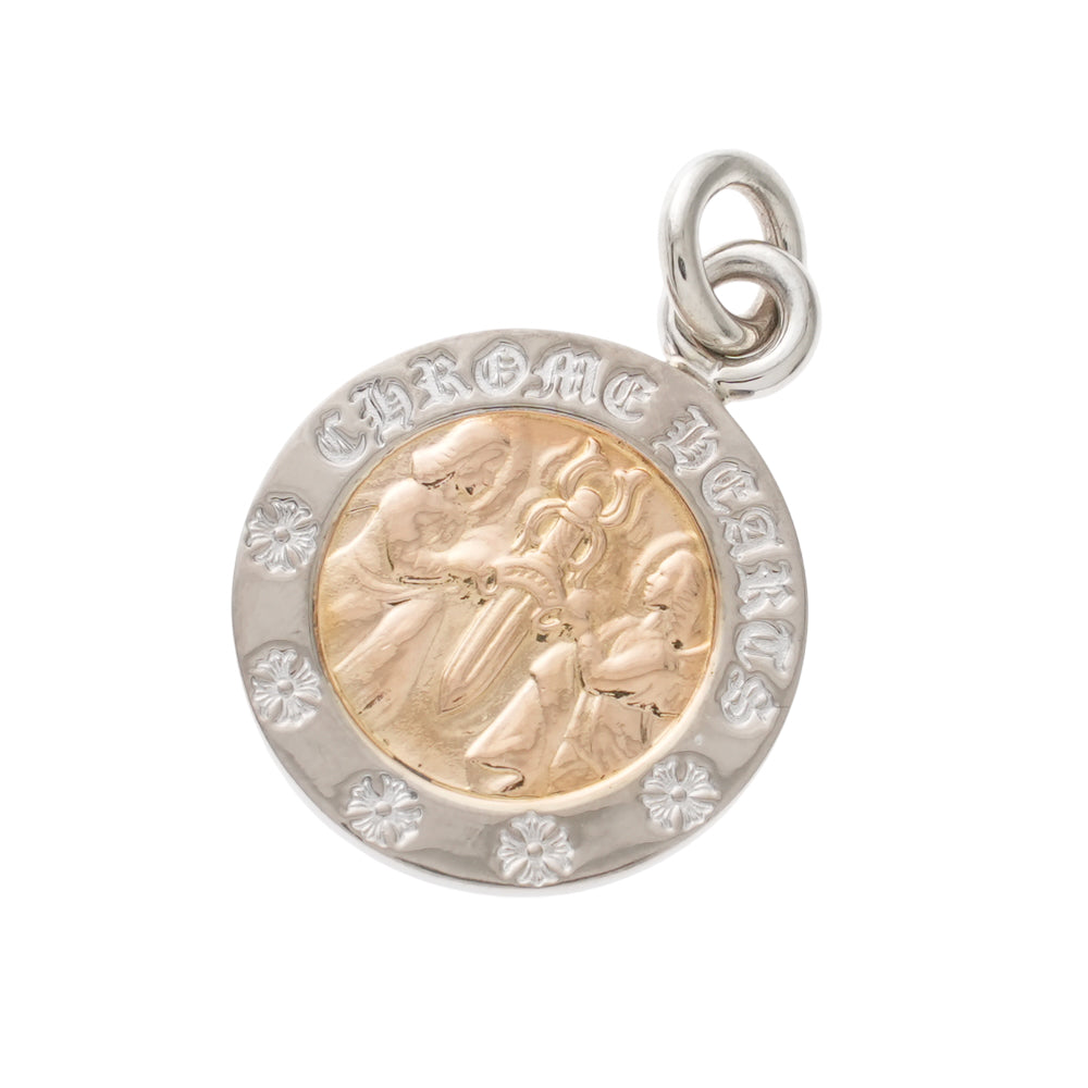 22K&18k エンジェルメダル ANGEL MEDAL 【ゴールドシルバー コンビネックレストップ チャーム】