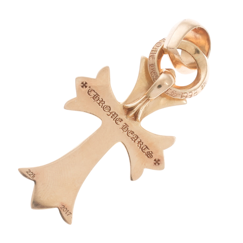【極美品 】CHROME HEARTS 十字架ゴールドネックレス CHROME HEARTS クロムハーツ ネックレス ペンダント クロス