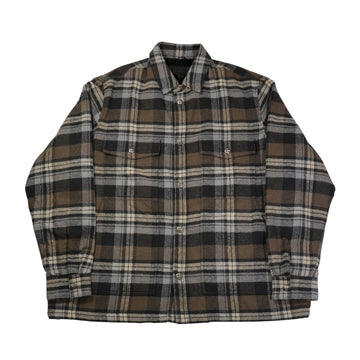 Y NOTチェック【ボアジャケット】【グリーン×ブラウン】 SIZE:XXL