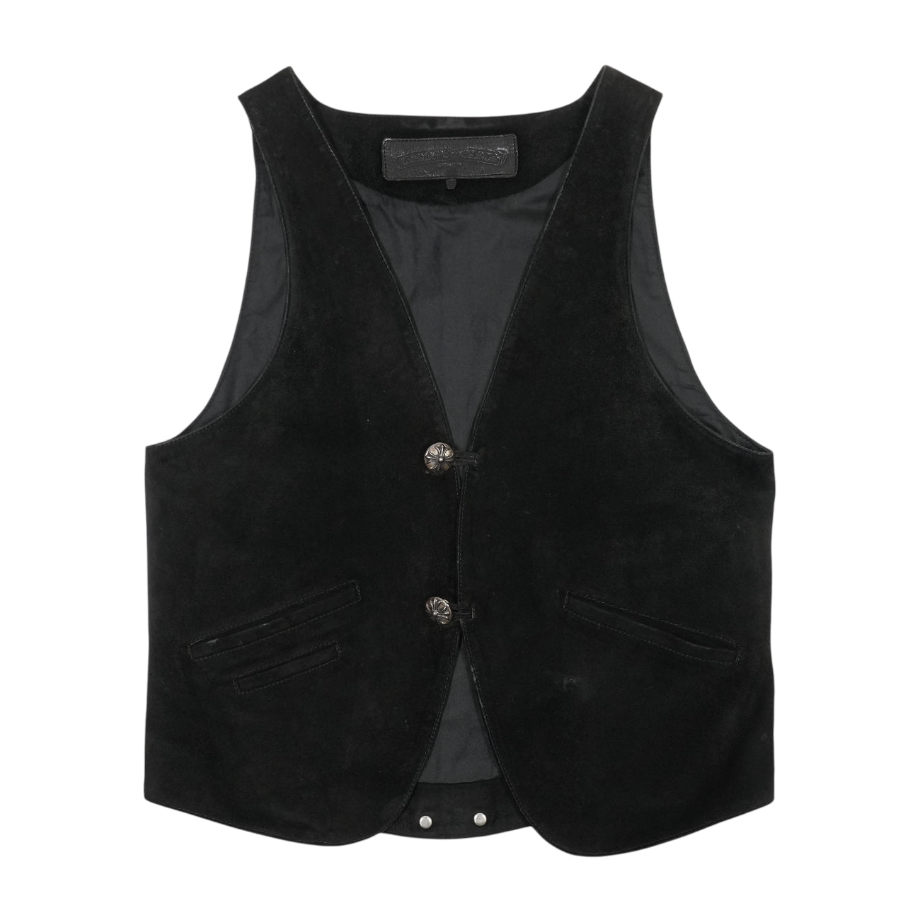 2クロスボールボタン 2B CLASSIC 【スウェードレザーベスト】【ブラック】 SIZE:S