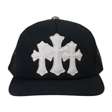 3クロスパッチハラコ 【トラッカーキャップ/TRUCKER CAP】【ブラック】 SIZE:ONE