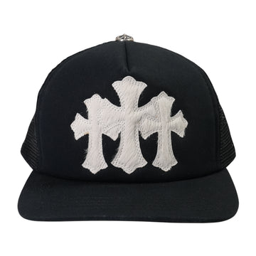 3クロスパッチハラコ 【トラッカーキャップ/TRUCKER CAP】【ブラック】 SIZE:ONE