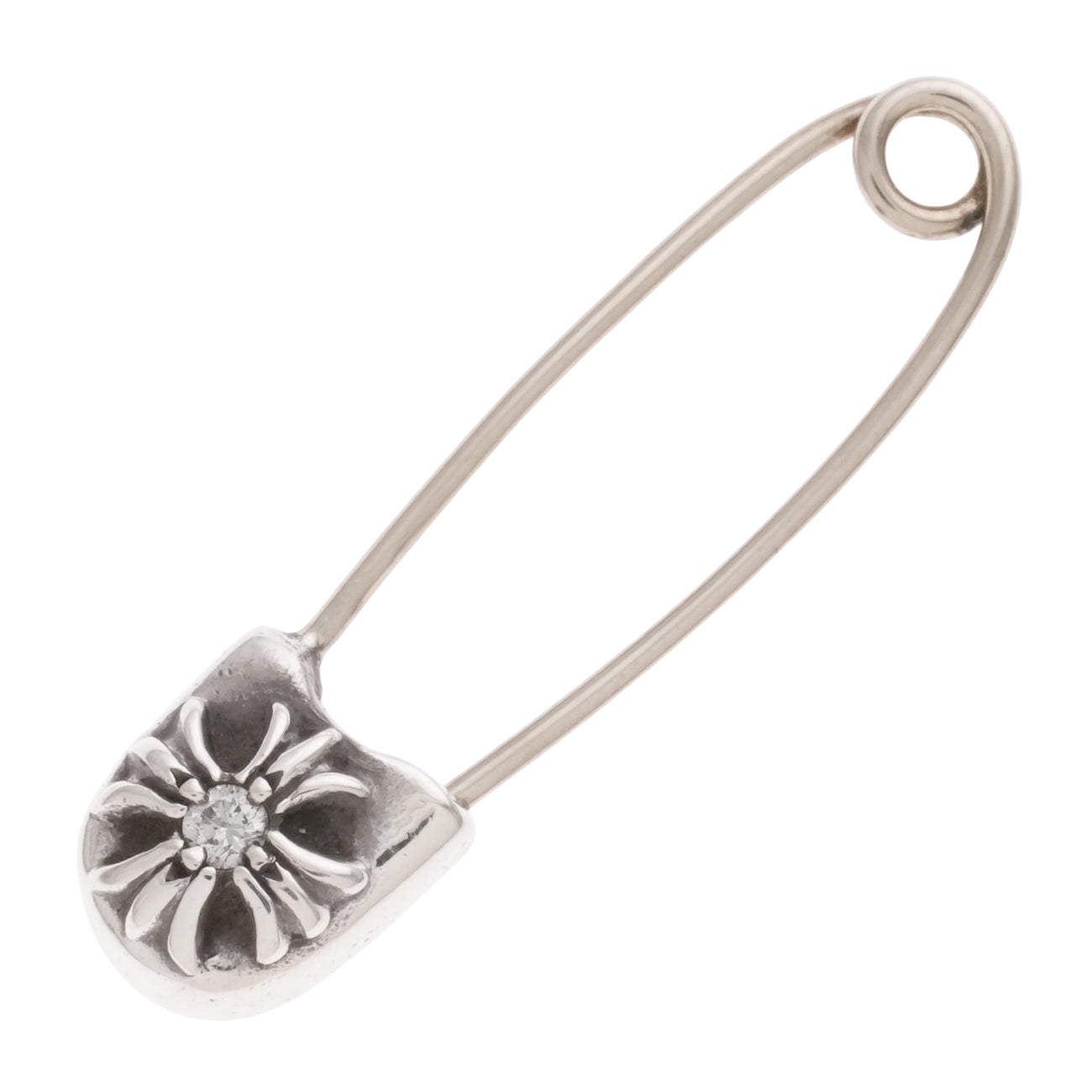 スモール セーフティピン 1P DIA SML SAFETY PIN 【シルバーネックレストップ チャーム ダイヤモンド】