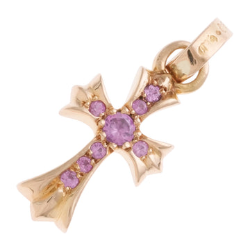 22K ベイビーファット PAVE P SP CRS BBYFAT 【ゴールドネックレストップ チャーム パヴェ ピンクサファイア】インボイス付き