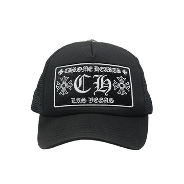 TRUCKER CAP トラッカーキャップ ラスベガス限定CHパッチクロスボール付メッシュキャップ