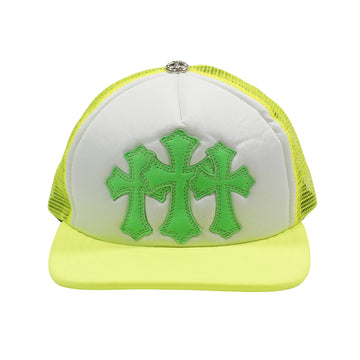 TRUCKER CAP トラッカーキャップ CHクロスパッチレザーメッシュキャップ帽子