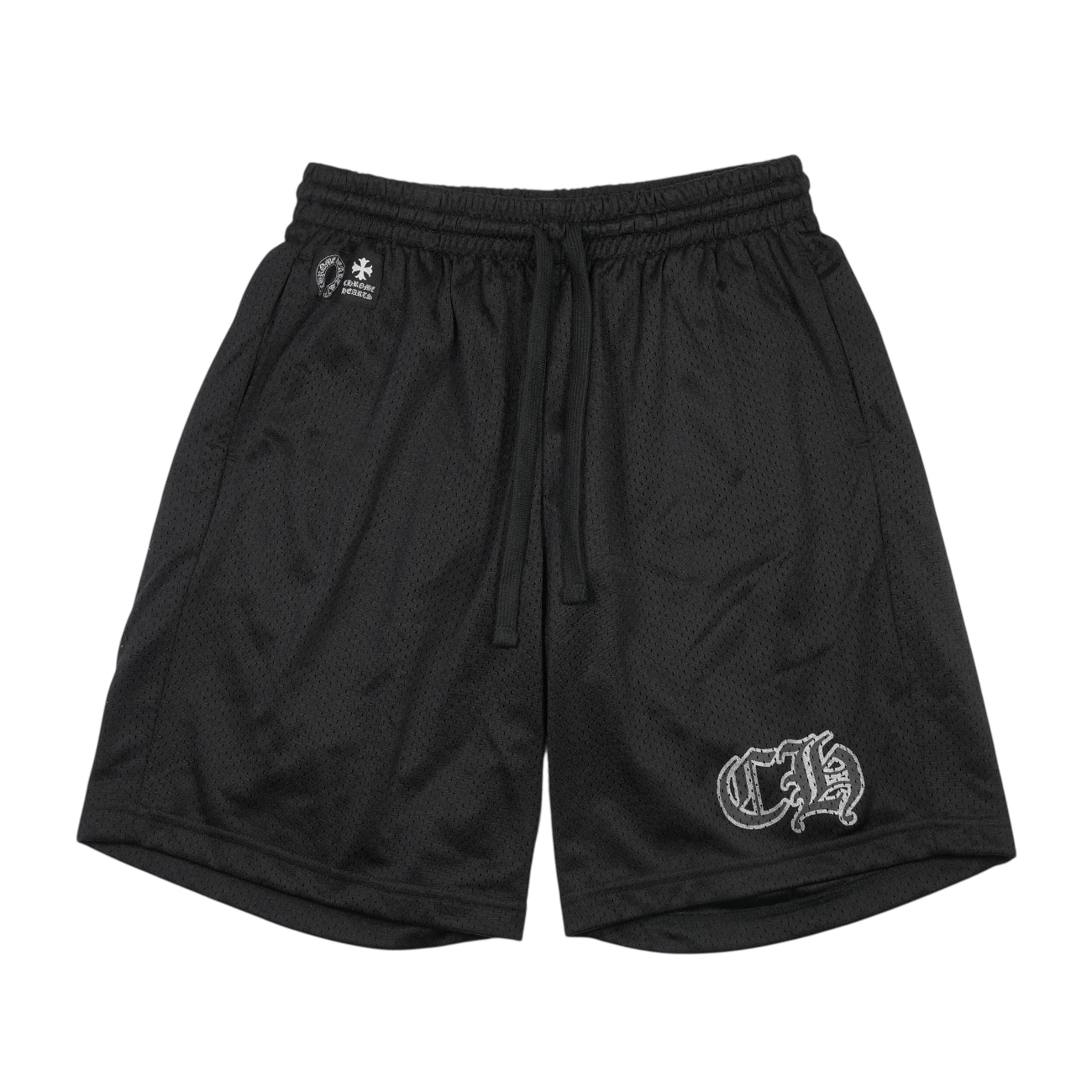 MESH WARM UP JERSEY CHプリント 【メッシュハーフパンツ】【ブラック】 SIZE:M
