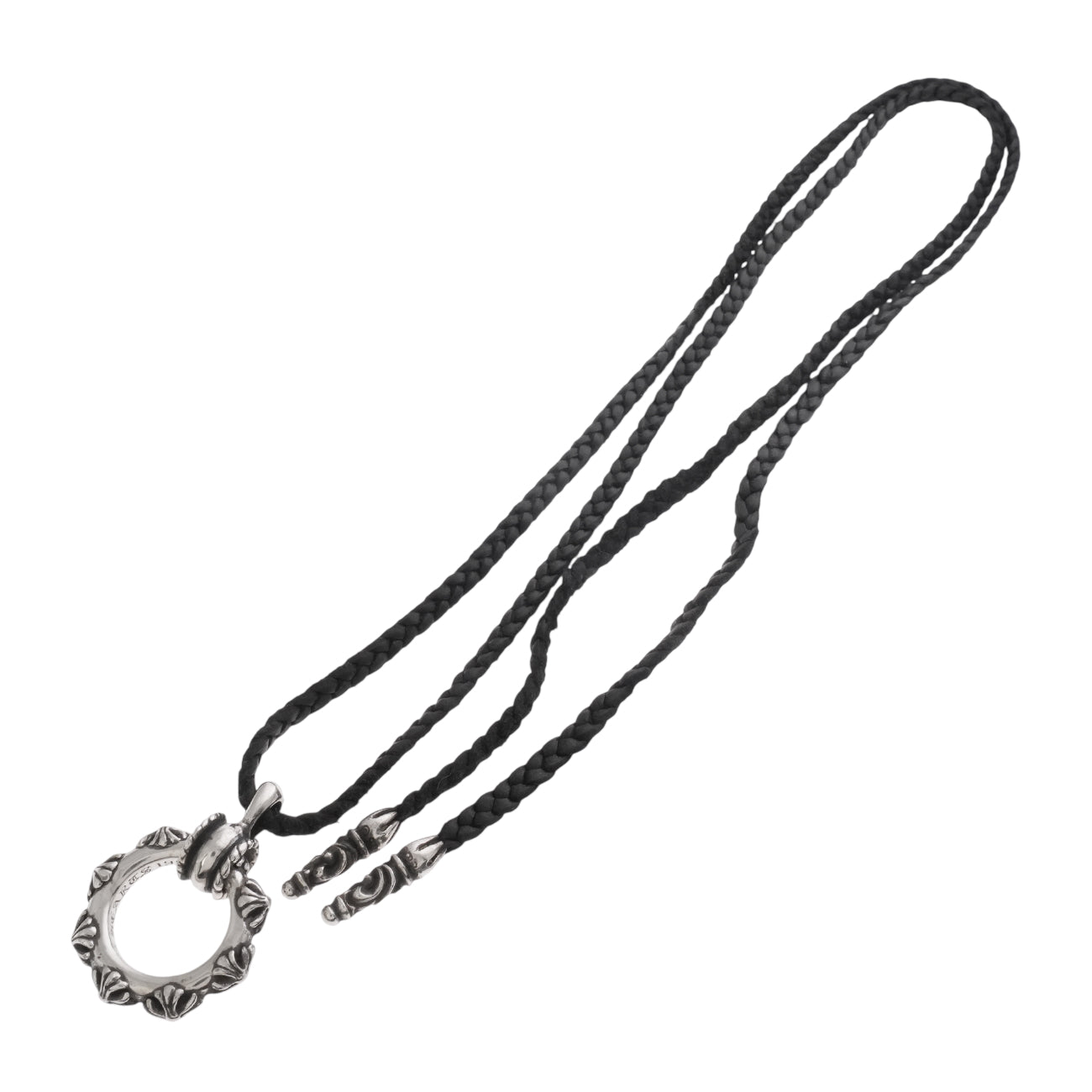 アイウェアループクロスバンド スクロールチップ EW LOOP CROSSBAND 【シルバーネックレストップ ペンダント レザーネックレス】