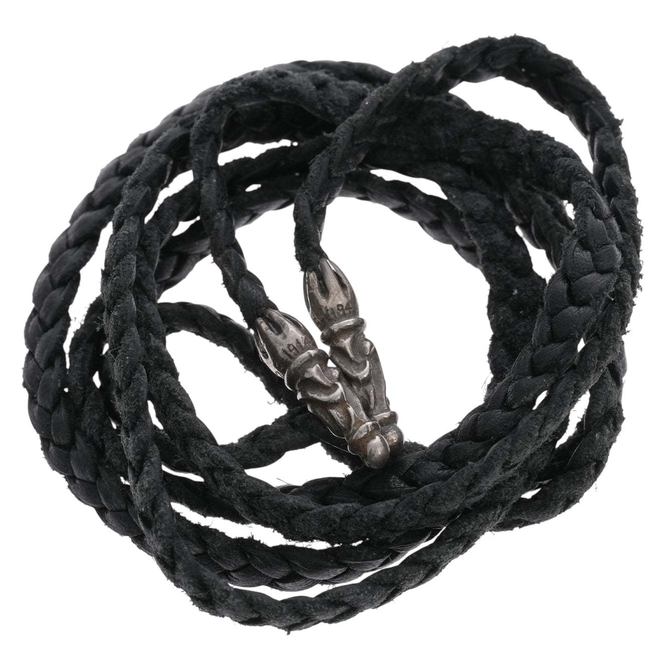 レザーブレイド スクロールチップ SC LEATHER BRAID  【レザーネックレス】