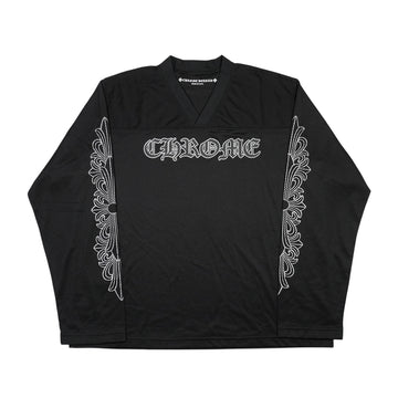 MESH WARM UP JERSEY CHプリント 【カットソー】【ブラック】 SIZE:L