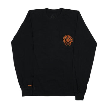 STAFF ホースシューバックプリント 【カットソー】【ブラック×オレンジ】 SIZE:S