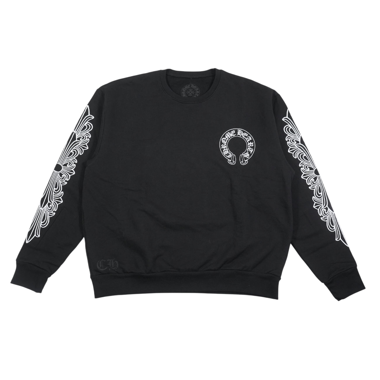 SWTSHRT HD PLVR 袖フローラルバックホースシュープリントスウェット S