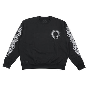 SWTSHRT HD PLVR 袖フローラルバックホースシュープリントスウェット S