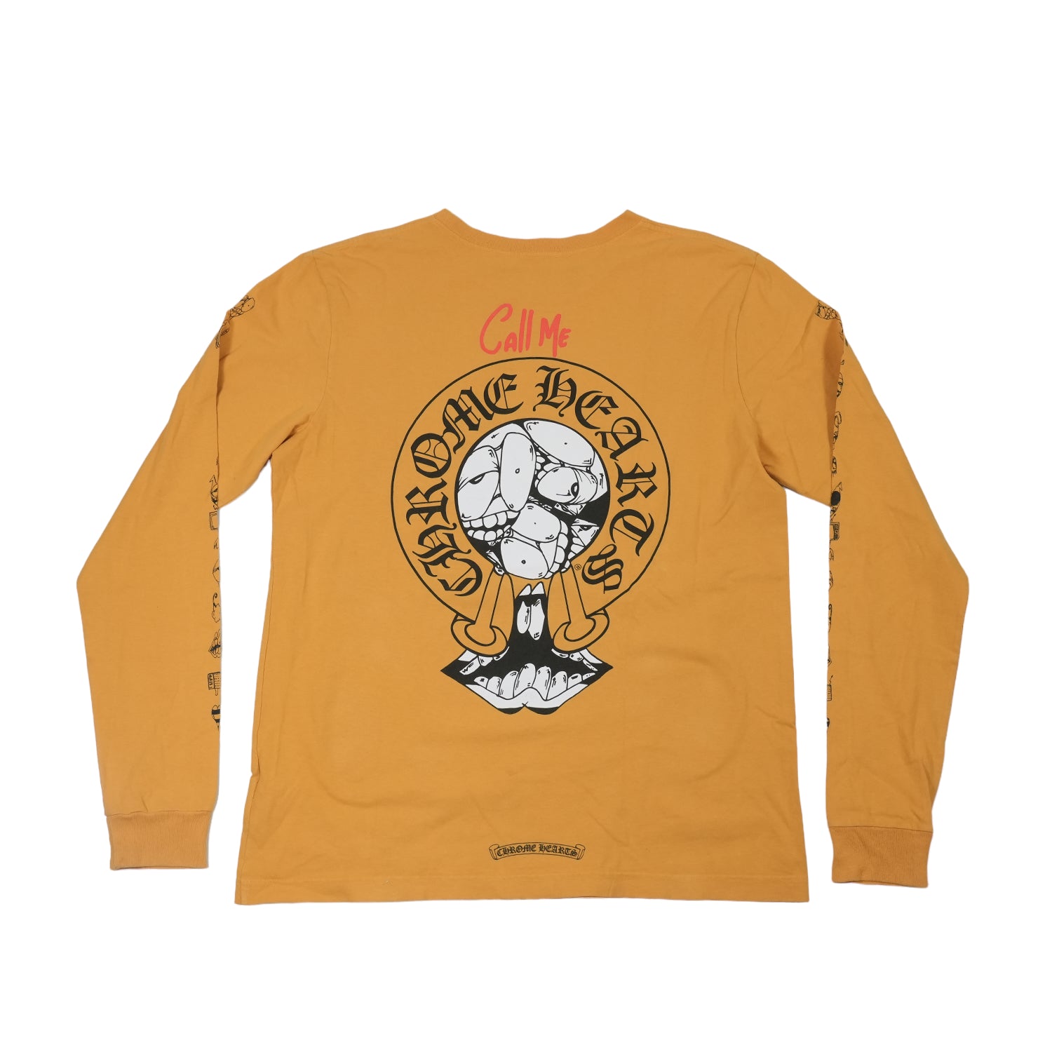クロムハーツ PPO mustard LS MATTY BOYバックプリント長袖カットソー 