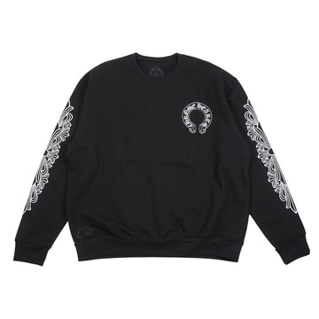 SWTSHRT HD PLVR 袖フローラルバックホースシュープリントスウェット M